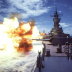  330-CFD-DN-ST-86-02454: The battleship USS Iowa (BB 61) fires a broadside to starboard from its Mk 7 16-inch guns, 7/1/1984. PH1 Jeff Hilton, USN. (OPA-NARA II-2016/01/07).